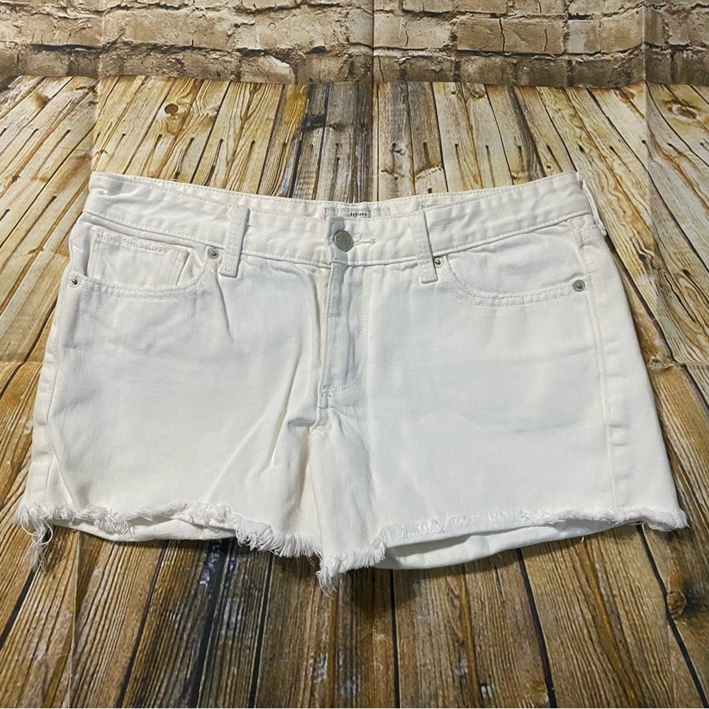 Lucky Brand White Distressed Hem Denim Shorts